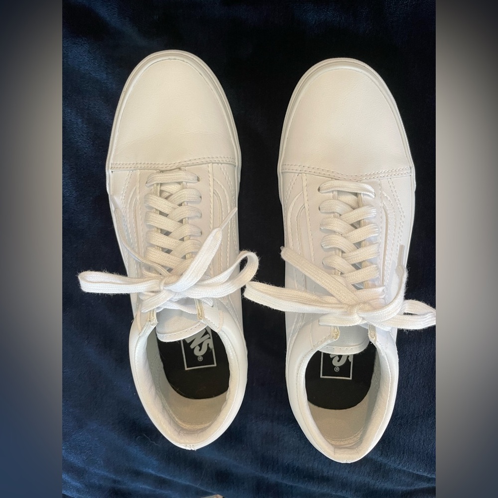 Vans Old Skool Classic Tumble - White Leather - Picture 3 of 5